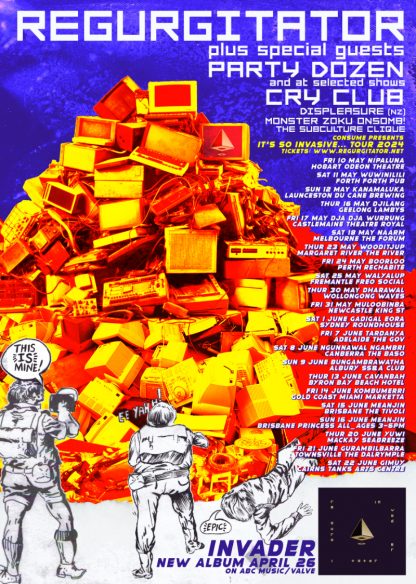 REGURGITATOR it's so invasive TOUR POSTER